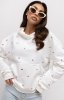 Bluza damska z kapturem w wisienki – ecru-1